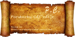 Porubszky Cézár névjegykártya